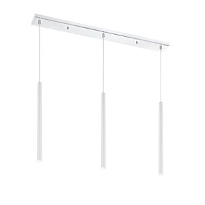 Z-Lite Forest 3-Light Linear Pendant Light In Chrome