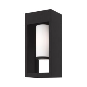 Bleecker 1-Light Outdoor Wall Lantern in Black