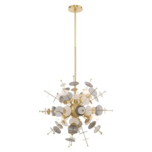 Circulo 6-Light Pendant in Satin Brass