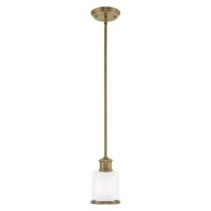 Middlebush 1-Light Mini Pendant in Antique Brass