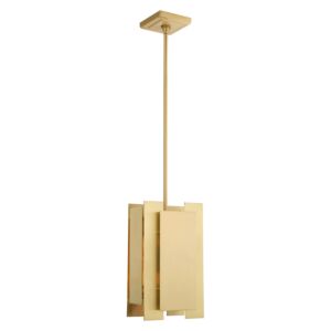 Varick 1-Light Mini Pendant in Satin Brass