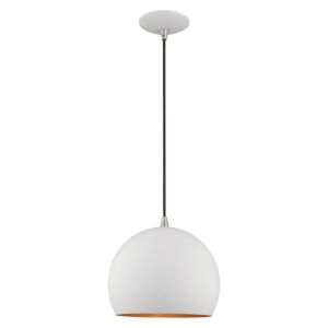 Metal Shade Mini Pendants 1-Light Mini Pendant in White