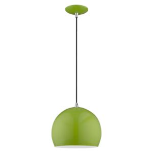 Metal Shade Mini Pendants 1-Light Mini Pendant in Shiny Apple Green