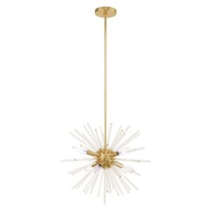 Utopia 6-Light Pendant in Satin Brass