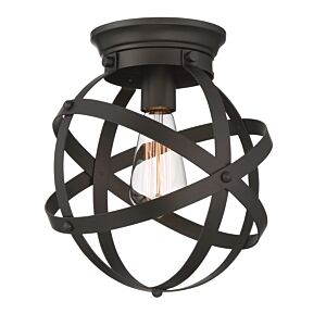 Eli 1-Light Flushmount in Oil Rubbed Bronze