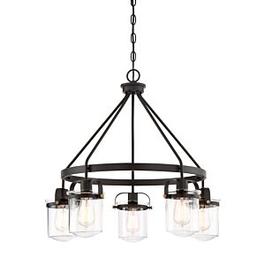 Jaxon 5-Light Chandelier in Oil Rubbed Bronze