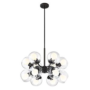 Meridian 12-Light Chandelier in Satin Bronze