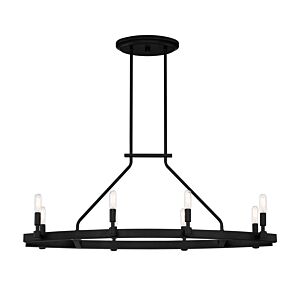 Fiora 8-Light Linear Chandelier in Black