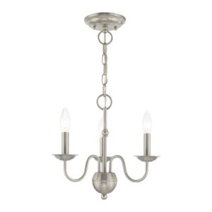 Windsor 3-Light Mini Chandelier in Brushed Nickel