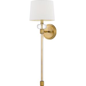 Barbour One Light Wall Sconce in Weathered Brass by Quoizel