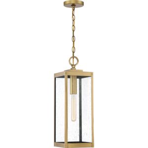 Westover One Light Outdoor Hanging Lantern in Antique Brass by Quoizel