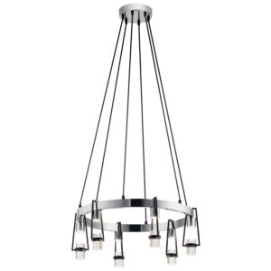 Ayse 6-Light LED Chandelier in Matte Black