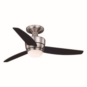 Adrian 1-Light 44" Hanging Ceiling Fan in Satin Nickel