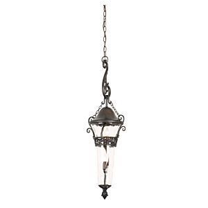 Anastasia Two Light Outdoor Hanging Lantern in Burnished Bronze by Kalco