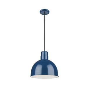 R Series 1-Light Pendant in Navy Blue