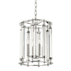 Haddon Four Light Pendant in Polished Nickel by Hudson Valley