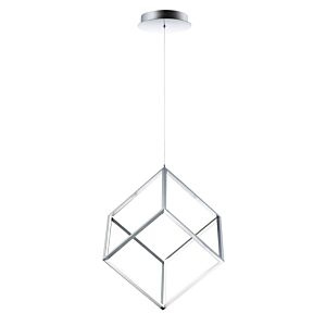 4 Square LED Pendant in Polished Chrome by ET2