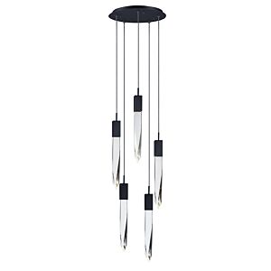 Quartz LED Pendant in Black by ET2