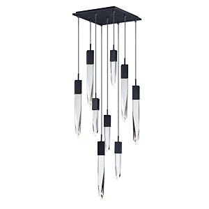 Quartz LED Pendant in Black by ET2