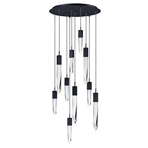 Quartz LED Pendant in Black by ET2