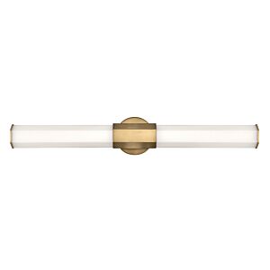 Facet LED Bathroom Vanity Light in Heritage Brass