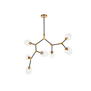 Cavoli 7-Light Pendant in Light Antique Brass