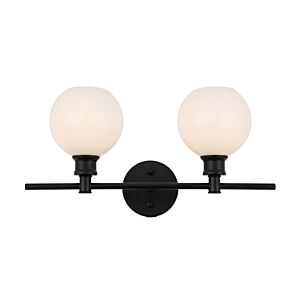 Collier 2-Light Wall Sconce in Black