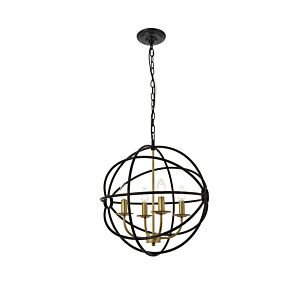 Octavia 4-Light Pendant in brass