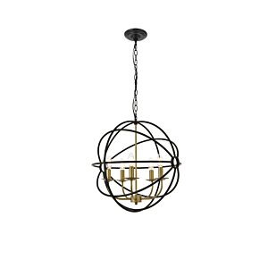 Octavia 5-Light Pendant in brass