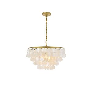 Selene 4-Light Pendant in Brass