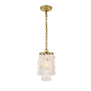 Selene 1-Light Pendant in Brass