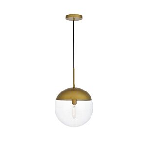 Eclipse 1-Light Pendant in Brass