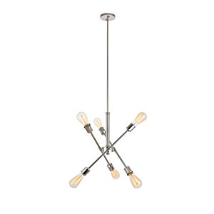 Axel 6-Light Pendant in Polished Nickel