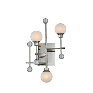 Mercer LED Wall Sconce in Polished Nickel by Kalco