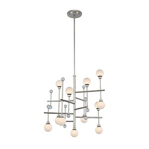 Mercer LED Chandelier in Polished Nickel by Kalco