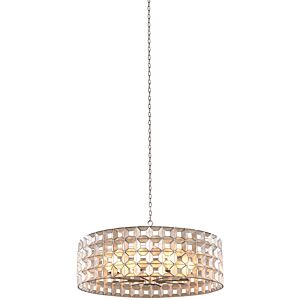 Prado Eight Light Pendant in Oxidized Silver Leaf by Kalco