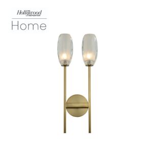 August LED Wall Sconce in Winter Brass by Kalco