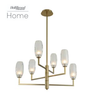 June LED Chandelier in Winter Brass by Kalco