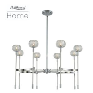 Mae LED Chandelier in Chrome by Kalco