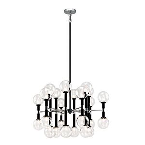 Stellar 24-Light Chandelier in Black