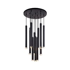 Reign 12-Light LED Pendant in Matte Black