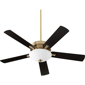 Premier 1-Light 52" Hanging Ceiling Fan in Aged Brass