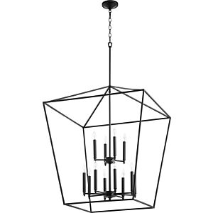 Gabriel 12-Light Entry Pendant in Textured Black