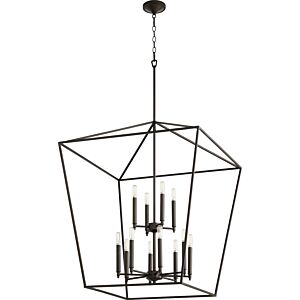 Gabriel 12-Light Entry Pendant in Oiled Bronze