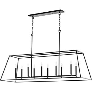 Gabriel 10-Light Pendant in Textured Black