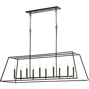 Gabriel 10-Light Entry Pendant in Oiled Bronze