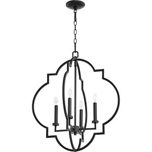 Dublin 4-Light Entry Pendant in Textured Black