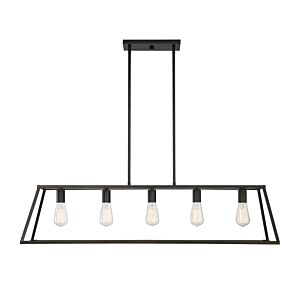 Denton Five Light Linear Chandelier in Classic Bronze by Savoy House