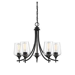 Octave Five Light Chandelier in Black by Savoy House