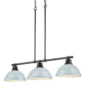 Duncan  Linear Pendant in Matte Black by Golden Lighting